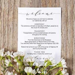 Marvelous Wedding Welcome Letter Template Word Best Of Document