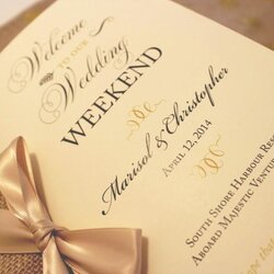 Terrific Wedding Welcome Letter Booklet Gold Programs