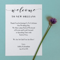 Peerless Free Printable And Editable Wedding Welcome Letter
