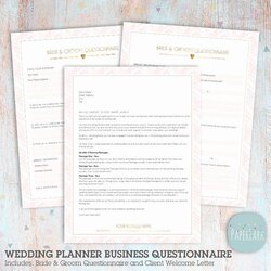 Wedding Welcome Letter Template Free Unique Planner Client