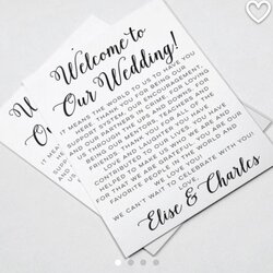 Preeminent Wedding Welcome Letter For Guests Letters Thank Bags