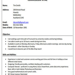 Tremendous First Resume Templates Doc Job Time Template Part School