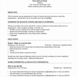 Great First Job Template Download Resume Ideas Fresher