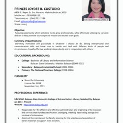 Preeminent Resume Sample First Job Resumes Experience If
