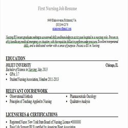 Smashing First Job Resume Template Unique Templates Doc