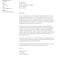 Brilliant Nursing Cover Letter Examples Templates Nurse Template Ready Use Crisp