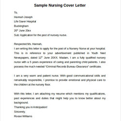 Supreme Free Nursing Cover Letter Templates In Ms Word Sample Template Examples Simple Samples