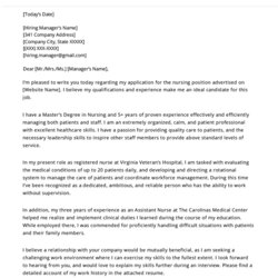 Matchless Nursing Cover Letter Example Resume Genius Registered Rn Resident Regard Internship Surat