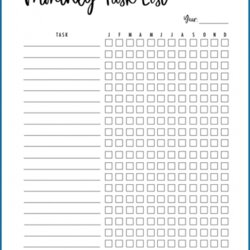 Supreme Free Printable Monthly To Do List Template Example Of