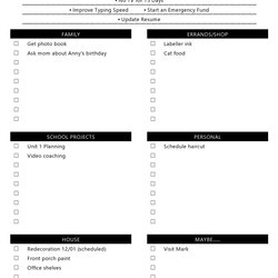 Monthly To Do List Template