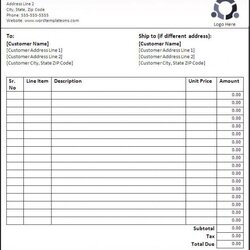 Free Invoice Template Download Excel