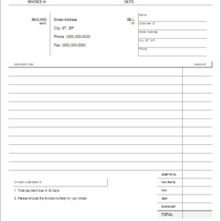 Very Good Blank Invoice Template Printable Invoices Form Details