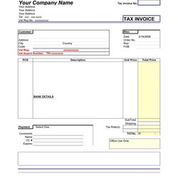 Sterling Invoice Templates Blank Commercial Word Excel