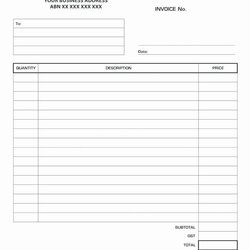 Terrific Invoice Template Lovely Form Blank Fill
