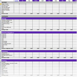 Out Of This World Blog Excel Monthly Spending Tracker