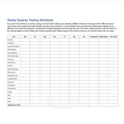 Budget Tracker Excel Template Weekly Sample Expense