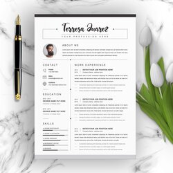 Capital Best Resume Templates Clean Professional Creative And Modern Curriculum Vitae Design Template Ms Word