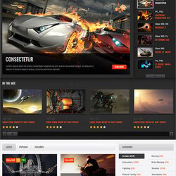 Superb Gaming Website Themes Templates Free Premium Template Games Web
