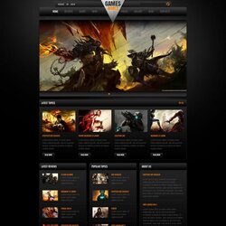 Sublime Best Gaming Website Templates In Games Game Portal Template