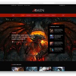 High Quality Free Gaming Website Templates With Lively Design
