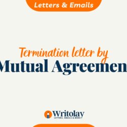 Mutual Agreement Termination Letter Template By