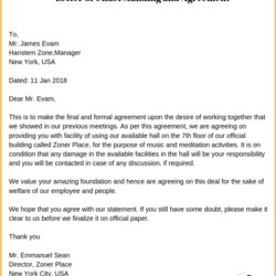 Outstanding Letter Of Understanding Template Format Sample Example And Agreement