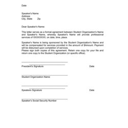 Great Letter Of Understanding Template Word Letters Sample Agreement