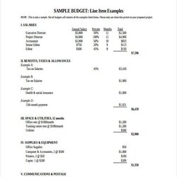 Champion Free Sample Line Item Budget Forms In Ms Word Excel Form Ned