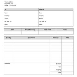 Superb Free Printable Purchase Order Form Shop Template Forms Templates Excel Business Blank Word Sample