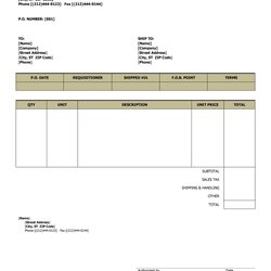 Super Free Purchase Order Templates In Word Excel Template
