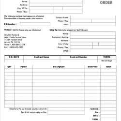 Excellent Purchase Order Template Free Templates Premium For