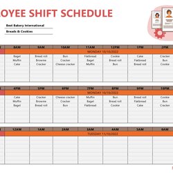 Supreme Excel Shift Schedule Template Employee