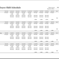 Marvelous Ms Excel Employee Shift Schedule Template Word Templates Details