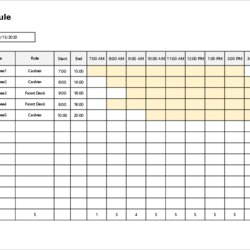 Perfect Free Employee Shift Schedule Template For Ms Excel Monthly Daily Staff