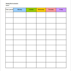 Weekly Employee Shift Schedule Template Sample Templates Blank Weekday