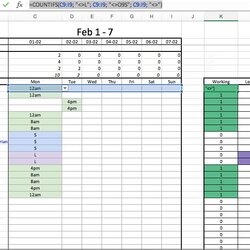 Sterling Business How To Create Employee Shift Schedule On Excel Free Template Scheduling Shifts Table