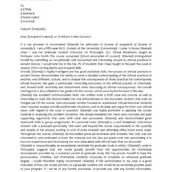 Smashing Recommendation Letter For Student Scholarship Templates At