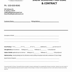 Swell Snow Removal Contracts Template Unique Invoice Contract Plowing Plow