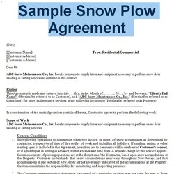 Marvelous Snow Removal Agreement And Contract Sample Contracts Simple Examples Templates