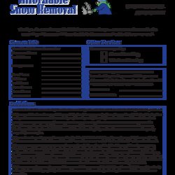 Sterling Snow Removal Contract Templates At Template