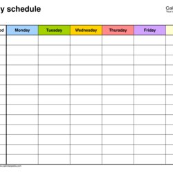 Champion Free Weekly Schedules For Templates Schedule Template Print Monday Week Saturday Format Large