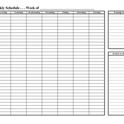 Excellent Schedule Printable Images Gallery Category Page Weekly Template Calendar Blank Employee Work Time