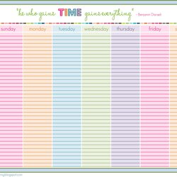 Super Template Weekly Schedule Printable Customize Class In For