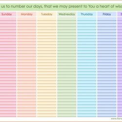 Perfect Free Printable Blank Weekly Schedule Search Pictures Photos Calendar