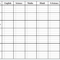 Free Printable Weekly Class Schedule Template Itinerary Sample Of