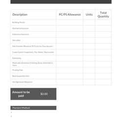 Matchless Construction Estimate Template In Microsoft Word Excel Editable
