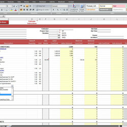 Very Good Construction Estimate Template Free Download Example Of Excel Sample In With