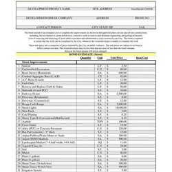 Free Construction Estimate Template Excel Business Bid Contractor Forms Printable Proposal Templates