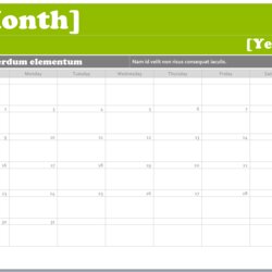 Super Microsoft Office Calendar Template