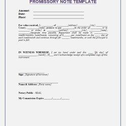 Super Promissory Note Template Free Download For Your Needs Word